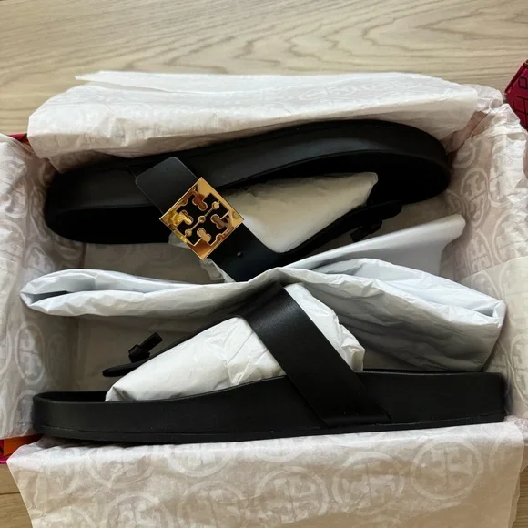 ☀️NEW☀️ Tory Burch Mellow Sandals Black 8
